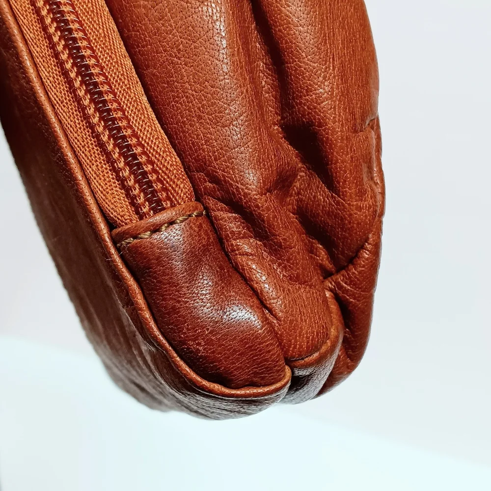 Jack Georges Voyager Genuine Leather Crossbody Honey